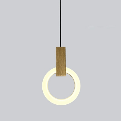 1 Light Minimalist Style Ring Shape Metal Pendant Light Fixtures