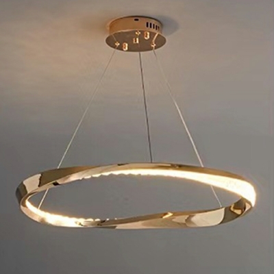 2 Light Modern Style Circle Shape Metal Ceiling Hung Fixtures