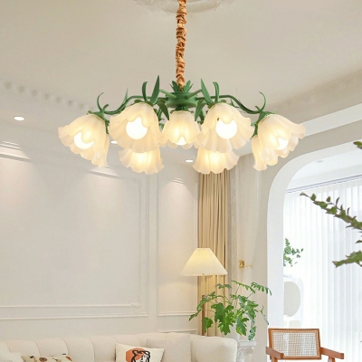 9 Light Modern Style Flower Shape Metal Chandelier Lighting Fixtures