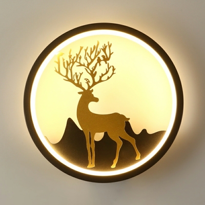 LED Metal Wall Mounted Light Fixture Minimalism Animal for Kid's Room