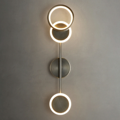 Nordic Minimalist LED Wall Lamp Creative Full Copper Wall Mount Fixture for Bedroom