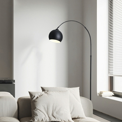 1 Light Contemporary Style Golbe Shape Metal Floor Standing Lamp