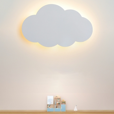 1 Light Kids Style Cloud Shape Metal Flush Mount Wall Sconce