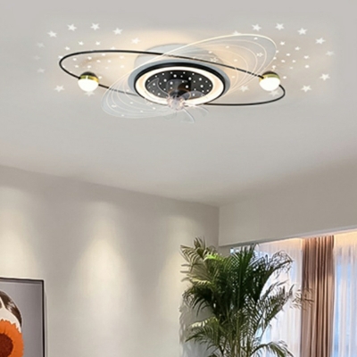 4 Light Contemporary Style Oval Shape Metal Ceiling Flush Mount Lights