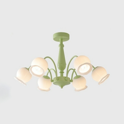 8 Light Modern Style Bell Shape Metal Chandelier Lighting Fixtures