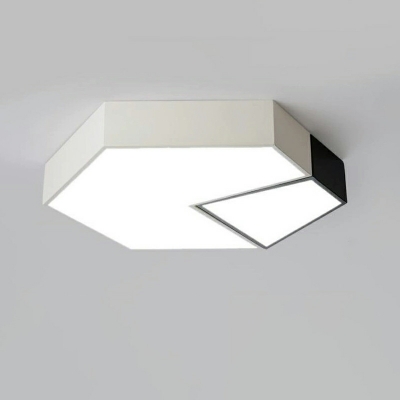 Minimalist Geometric LED Acrylic Flushmount Ceiling Light for Bedroom
