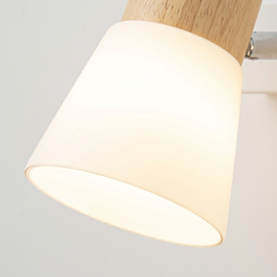 Nordic Log Wall Lamp Creative Rotatable Glass Wall Lamp for Bedroom