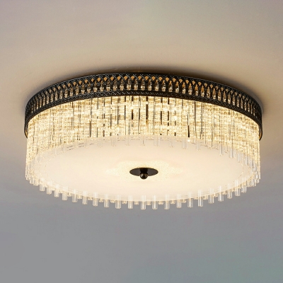 1 Light Ceiling Mount Chandelier Nordic Style Geometric Shape Metal Flush Light Fixtures