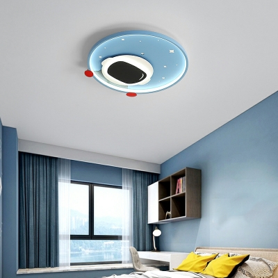 1 Light Minimalism Style Circle Shape Metal Ceiling Flush Mount Light