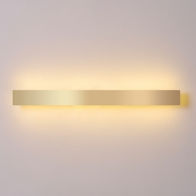 1 Light Minimalistic Style Rectangle Shape Metal Wall Mounted Vanity Lights