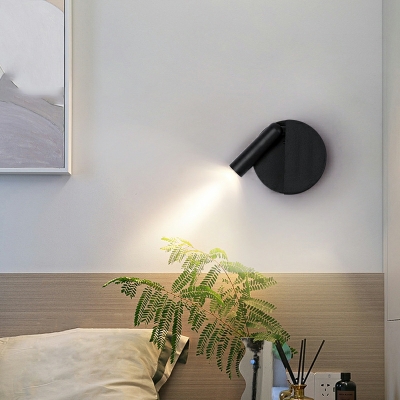 Metal LED Wall Mounted Reading Lights Contemporary Black for Bedroom
