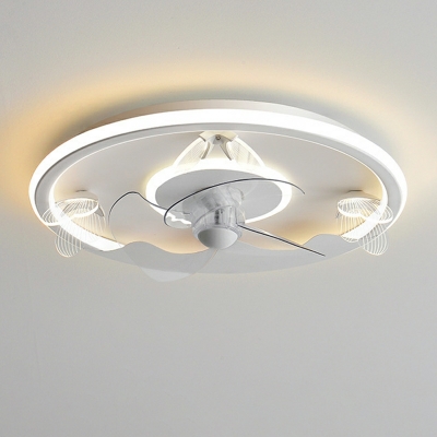 Minimalism Ceiling Fans LED Butterfly Creative Basic for Kid's Room