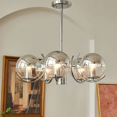 Minimalism Chandelier Pendant Light Glass with Shade for Living Room
