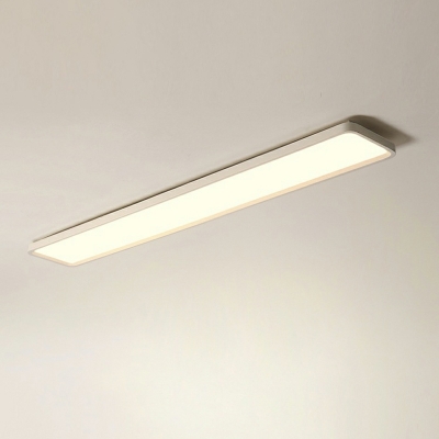 1 Light Minimalist Style Rectangle Shape Metal Flush Ceiling Light Fixtures
