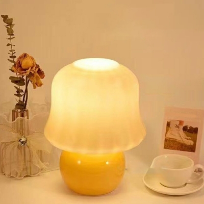 1 Light Nightstand Lamp Contemporary Style  Glass Night Table Light