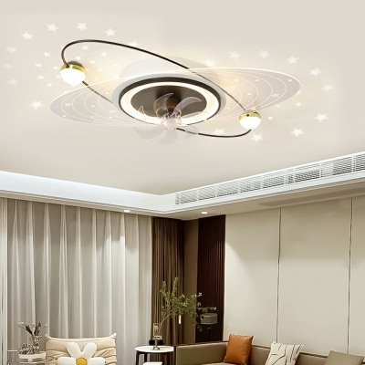 4 Light Contemporary Style Oval Shape Metal Ceiling Flush Mount Lights
