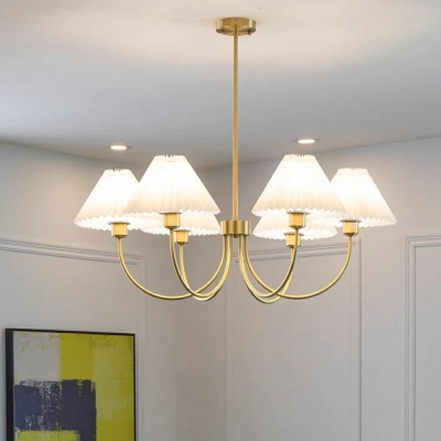 Modern Chandelier Pendant Light with White Shade for Living Room