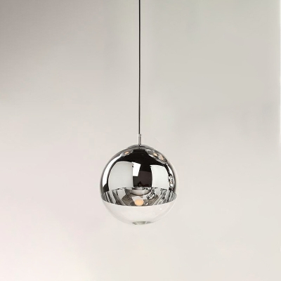 Nordic Creative Electroplated Glass Ball Hanging Lamp for Restaurants and Cafes