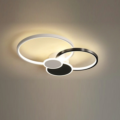Nordic Creative Ring LED Ceiling Light Fixture for Bedroom and Living Room