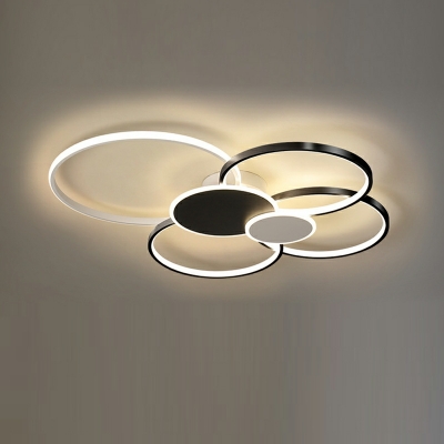 Nordic Creative Ring LED Ceiling Light Fixture for Bedroom and Living Room