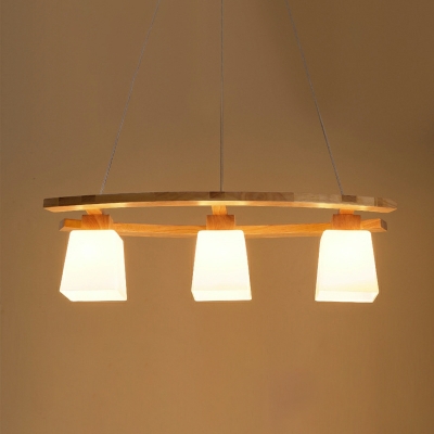 Wood Contemporary Chandelier Lighting Fixtures for Dining Room