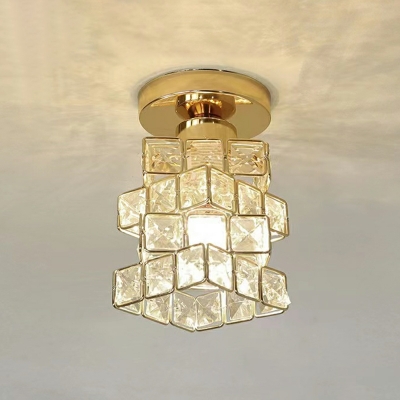 1 Light Ceiling Lamp Nordic Style Geometric Shape Metal Flush Mount Fixture