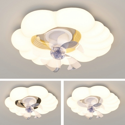 1 Light Kids Style Cloud Shape Metal Flush Mount Ceiling Chandelier