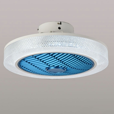 1 Light Minimal Style Round Shape Metal Semi Flush Ceiling Light Fixtures