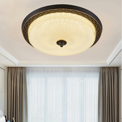 American Style Minimalist Frosted Glass LED Ceiling Lamp for Bedroom and Aisle