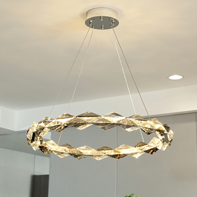 Crystal Pendant Lights Contemporary Style Pendant Lighting Fixtures for Living Room