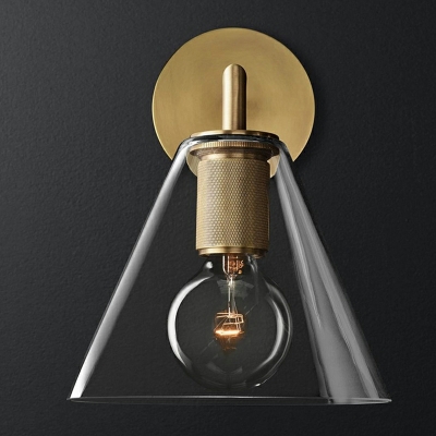Modern Creative Metal Glass Vanity Lamp for Aisle and Bathroom