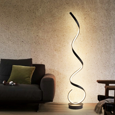 Modern Creative Spiral Line LED Floor Lamp for Living Room and Bedroom