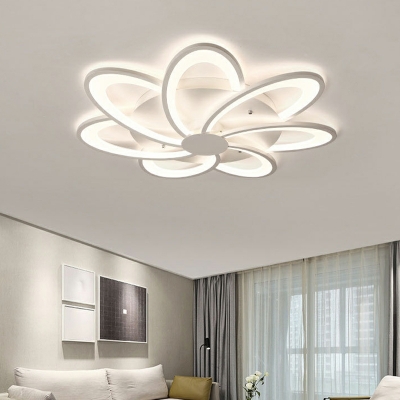 Modern Minimalist Acrylic LED Flushmount Ceiling Light for Bedroom and Living Room