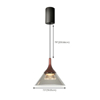 Nordic Minimalist Liftable Conical Small Hanging Lamp for Bedroom and Bar