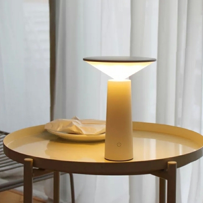 1 Light Contemporary Style Cone Shape Metal Bedside Lamps for Bedroom