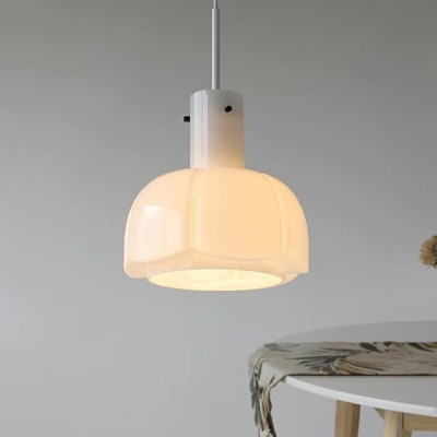 Drum Hanging Lamps Modern Style Glass Ceiling Pendant Light for Bedroom