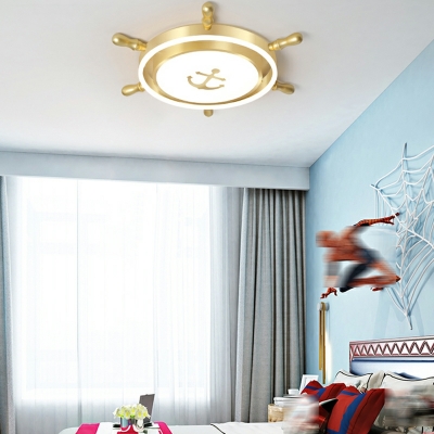 Modern Creative Rudder LED Flushmount Ceiling Light for Children's Room