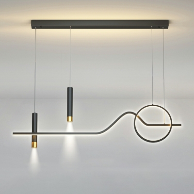 Modern LED Island Pendant Lighting Basic Linear for Dinning Room