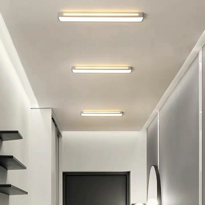 Modern Minimalist Strip LED White Light Ceiling Lamp for Entrance and Aisle