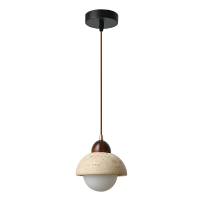 Nordic Retro Stone Single Pendant for Dining Room and Bedroom