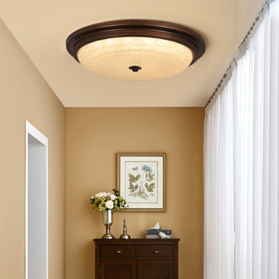 1 Light Ceiling Lamp Traditional Style Round Shape Metal Flush Mount Chandelier Lighting
