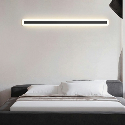 1 Light Simple Style Rectangle Shape Metal Wall Mounted Light Fixture