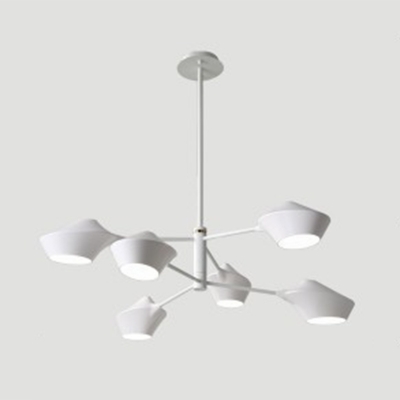 6 Light Minimalist Style Geometric Shape Metal Ceiling Pendant Light