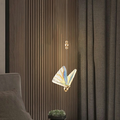 Creative LED Butterfly Hanging Lamp for Bedroom and Stairwell