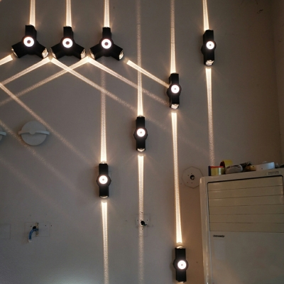 Metal LED Black Wall Mounted Light Fixture Modern for Living Room