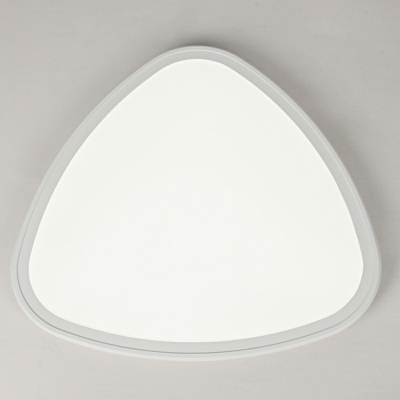 White Minimalist Ultra-thin Triangle LED Flushmount Ceiling Light for Bedroom