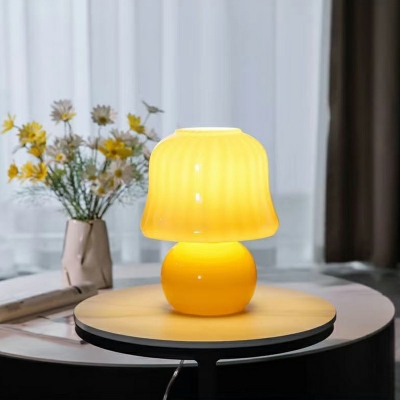 1 Light Nightstand Lamp Contemporary Style  Glass Night Table Light