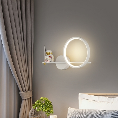 2 Light Kids Style Astronaut Shape Metal Wall Mounted Lamp Fixture