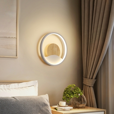 2 Light Minimalist Style Ring Shape Metal Wall Mounted Light Fixture