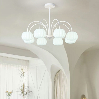 8 Light Minimalist Style Dome Shape Metal Chandelier Lighting Fixtures